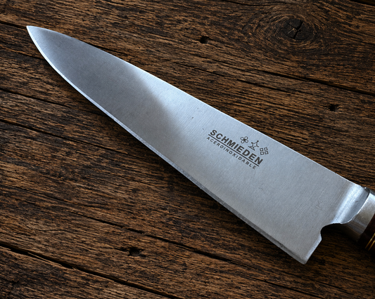 Handcrafted 20cm Stainless steel Knife - Guayubira wood & resin Handle