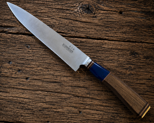 Handcrafted 20cm Stainless steel Knife - Guayubira wood & resin Handle