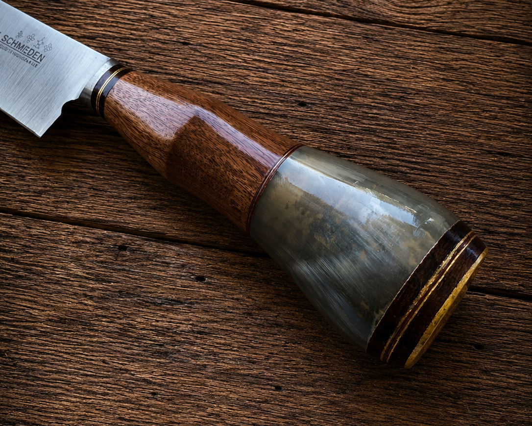 Handcrafted 20cm Stainless steel Knife - Cancharana wood & resin Handle