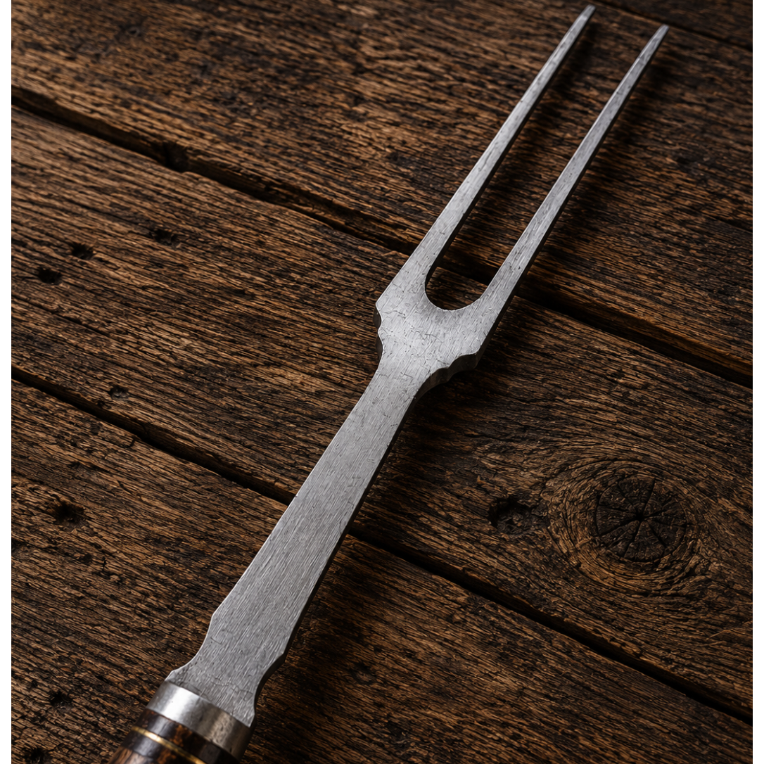 Handcrafted BBQ Set - 18cm Stainless Steel Knife - Guayubira wood & bovine bone Handle