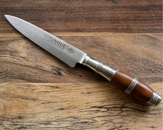 Handcrafted 14cm Molybdenum Vanadium Knife - Urunday wood & Alpaca Handle