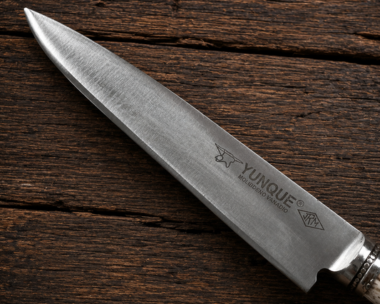 Handcrafted 14cm Molybdenum Vanadium Knife - Natural deer antler Handle