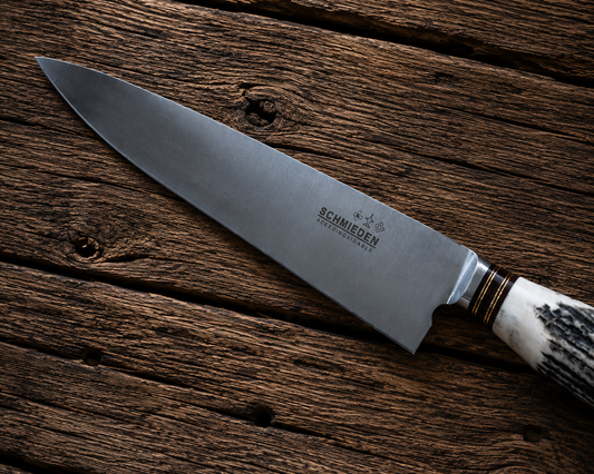 Handcrafted 20cm Stainless steel Knife - Natural deer antler Handle