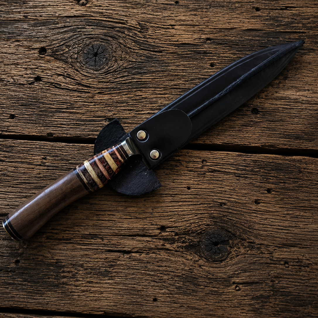 Handcrafted 20cm Stainless steel Knife - Guayubira wood Handle