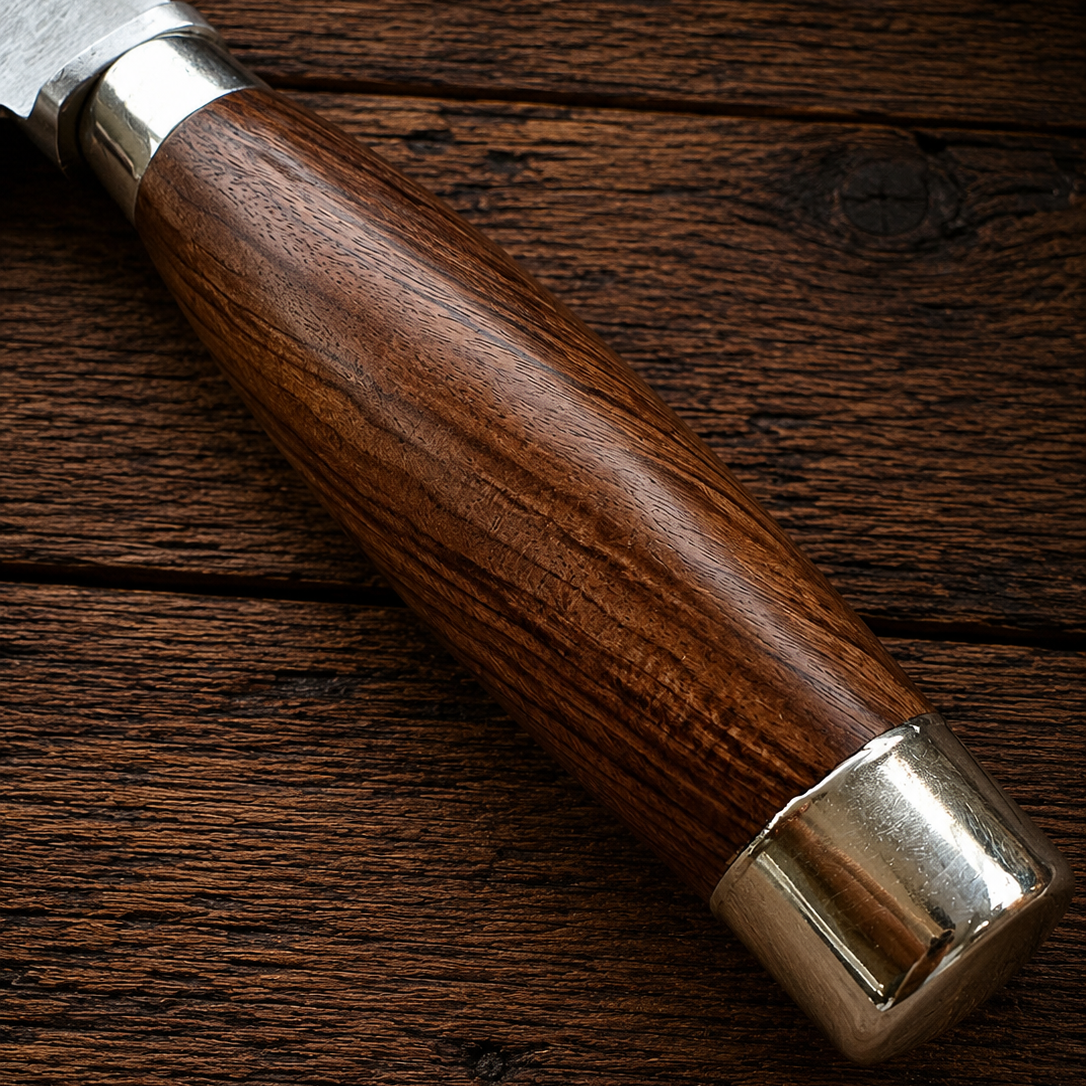 Handcrafted 14cm Molybdenum Vanadium Knife - Urunday wood & Alpaca Handle